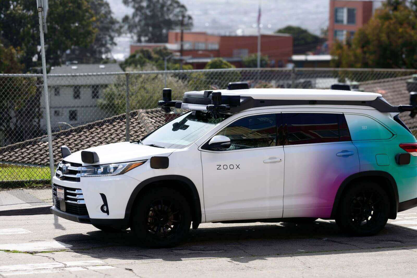 A close-up of an Amazon Zoox vehicle by Michael Vi  via Shutterstock